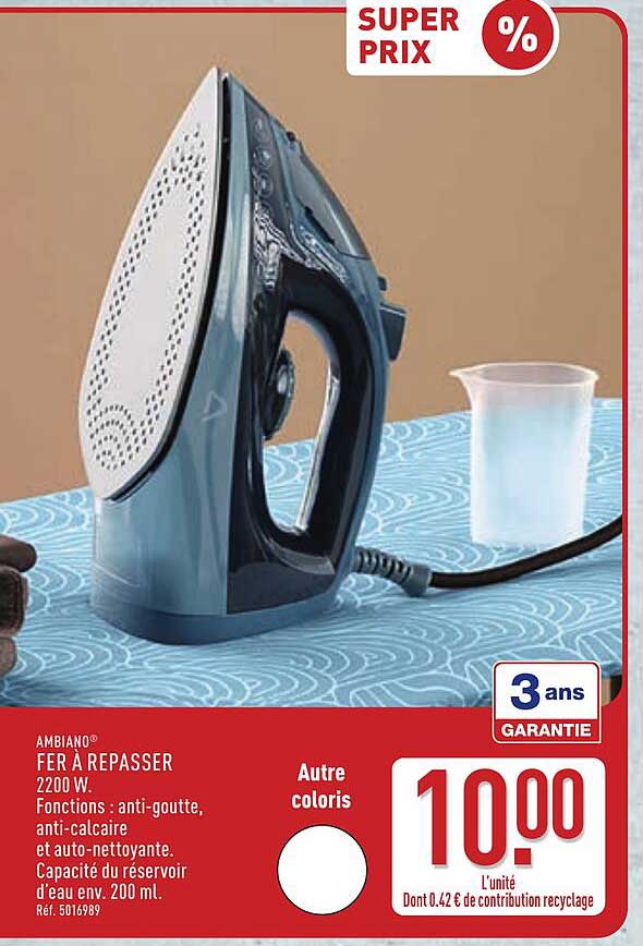 AMBIANO® FER À REPASSER 2200 W.