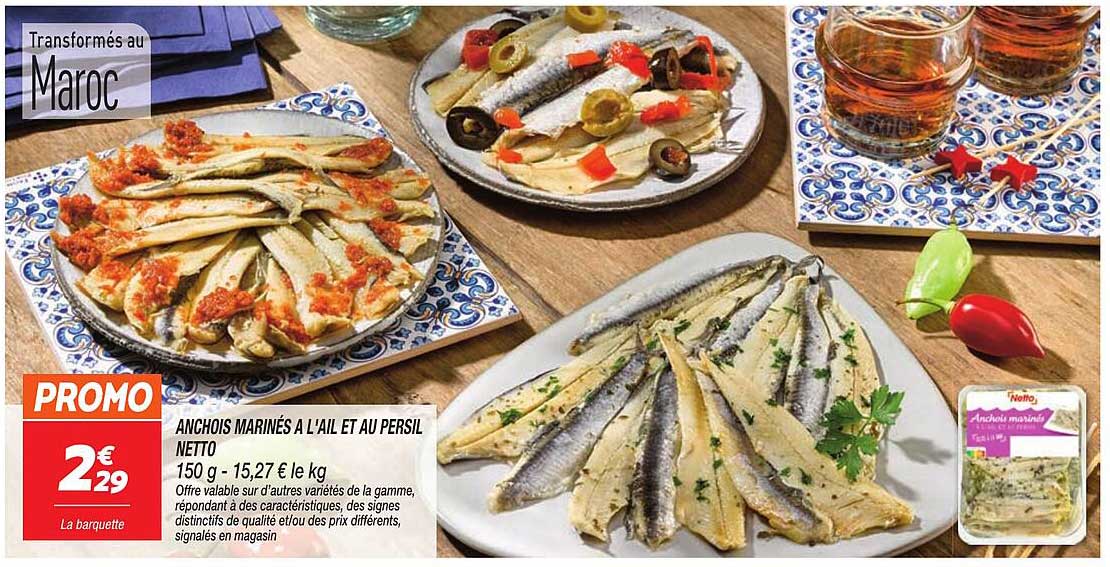 ANCHOIS MARINÉS À L’AIL ET AU PERSIL