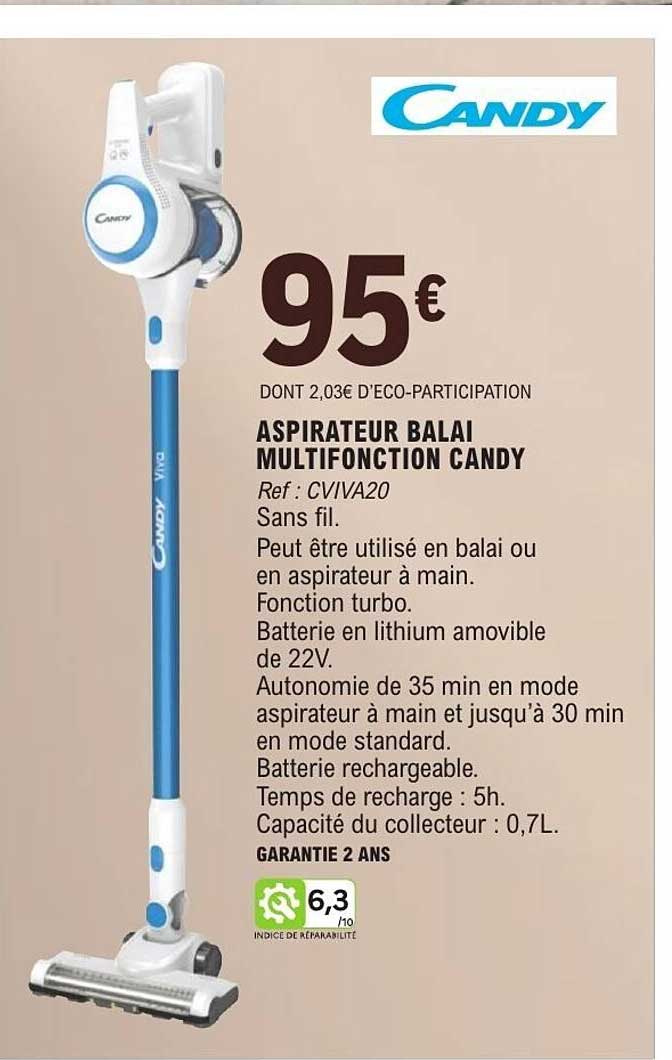 ASPIRATEUR BALAI MULTIFONCTION CANDY
