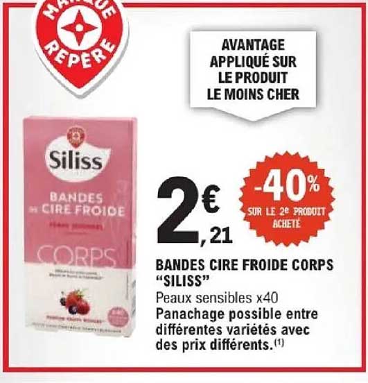 BANDES CIRE FROIDE CORPS “SILISS”