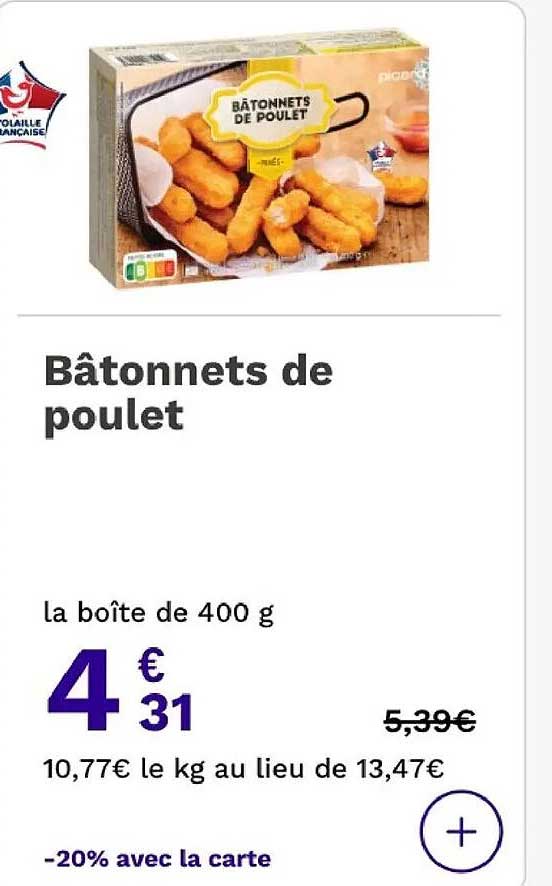 Bâtonnets de poulet