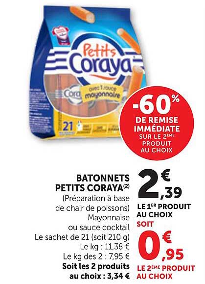 BATONNETS PETITS CORAYA
