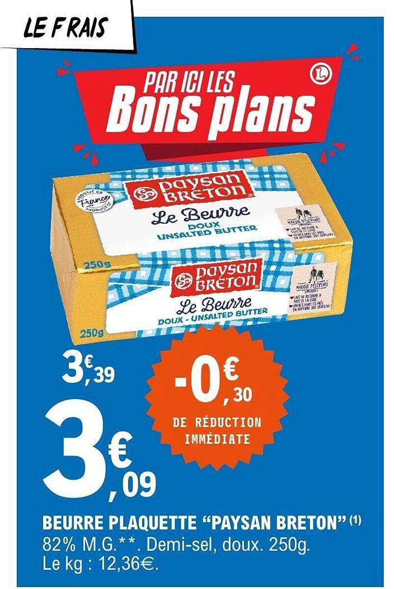 BEURRE PLAQUETTE “PAYSAN BRETON”