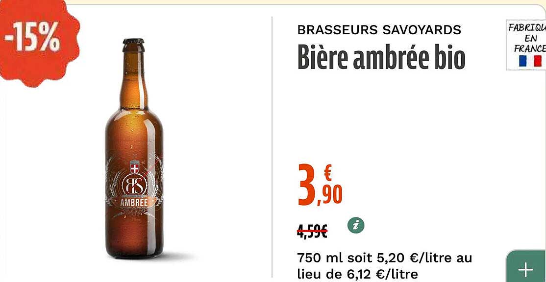 Bière ambrée bio