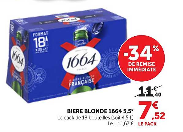 BIERE BLONDE 1664 5,5°