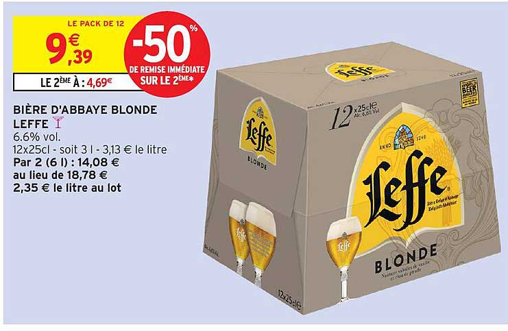 BIÈRE D'ABBAYE BLONDE LEFFE