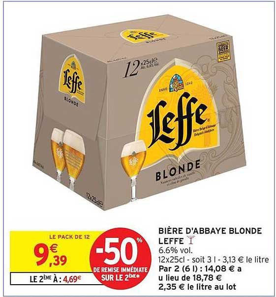 BIÈRE D'ABBAYE BLONDE LEFFE