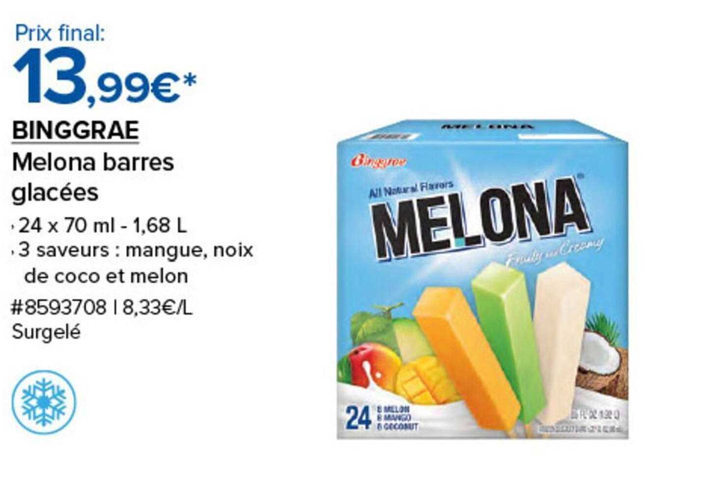 BINGGRAE Melona barres glacées
