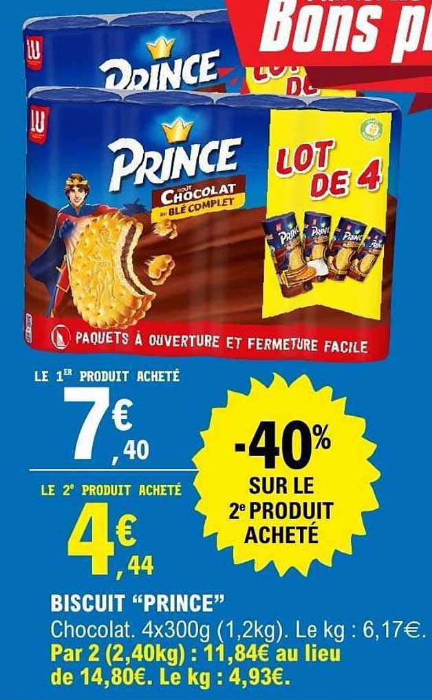 BISCUIT “PRINCE” Chocolat, 4x300g (1,2kg)