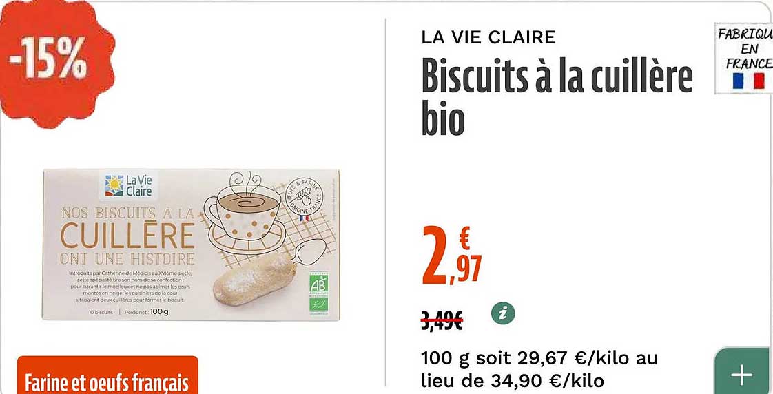 Biscuits à la cuillère bio