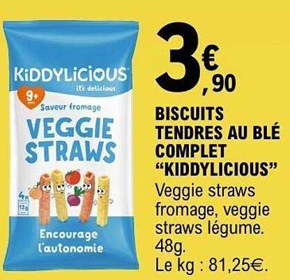 BISCUITS TENDRES AU BLÉ COMPLET “KIDDYLICIOUS”