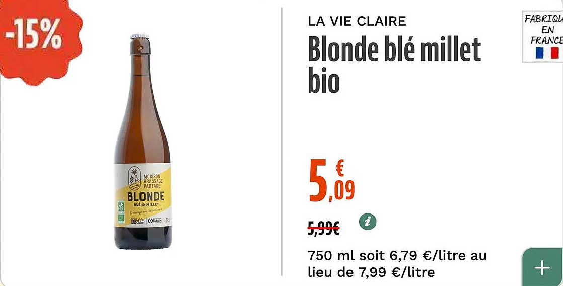 Blonde blé millet bio
