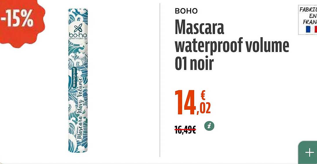 BOHO Mascara waterproof volume 01 noir