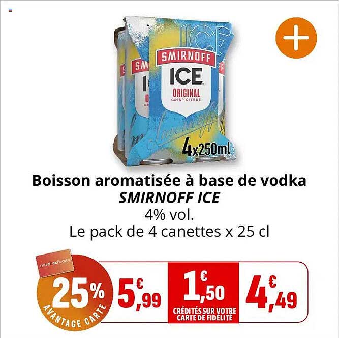 Boisson aromatisée à base de vodka SMIRNOFF ICE