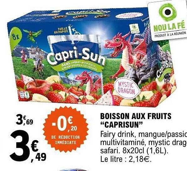 BOISSON AUX FRUITS “CAPRISUN”