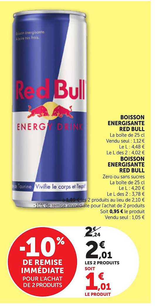BOISSON ENERGISANTE RED BULL