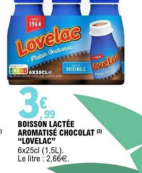 BOISSON LACTÉE AROMATISÉ CHOCOLAT “LOVELAC”