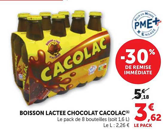 BOISSON LACTEE CHOCOLAT CACOLAC