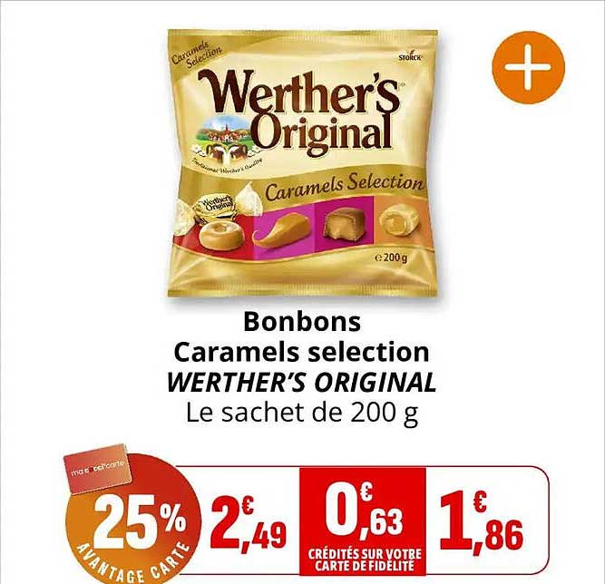 Bonbons Caramels selection WERTHER'S ORIGINAL Le sachet de 200 g