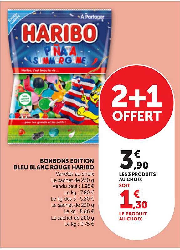 BONBONS EDITION BLEU BLANC ROUGE HARIBO