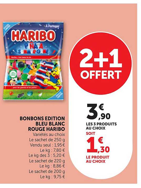 BONBONS EDITION BLEU BLANC ROUGE HARIBO