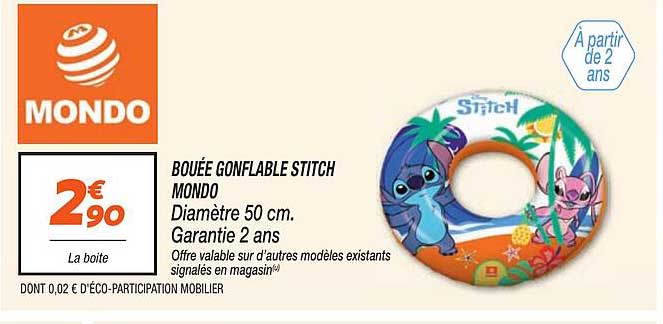 BOUEE GONFLABLE STITCH MONDO