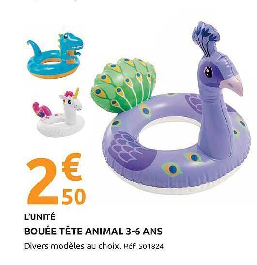 BOUÉE TÊTE ANIMAL 3-6 ANS