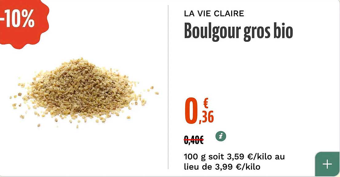 Boulgour gros bio