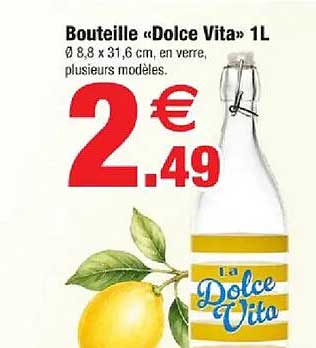 Bouteille «Dolce Vita» 1L