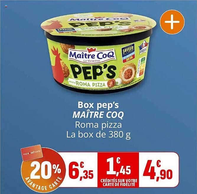 Box pep's MAÎTRE COQ Roma pizza La box de 380 g