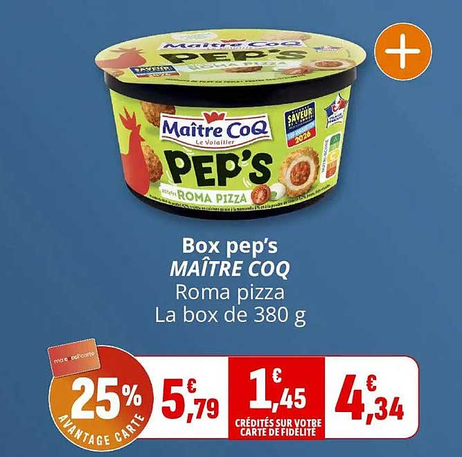 Box peps MAÎTRE COQ Roma pizza La box de 380 g