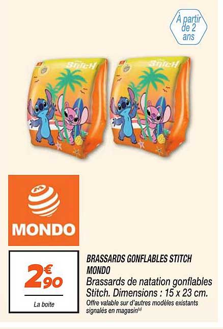 BRASSARDS GONFLABLES STITCH MONDO