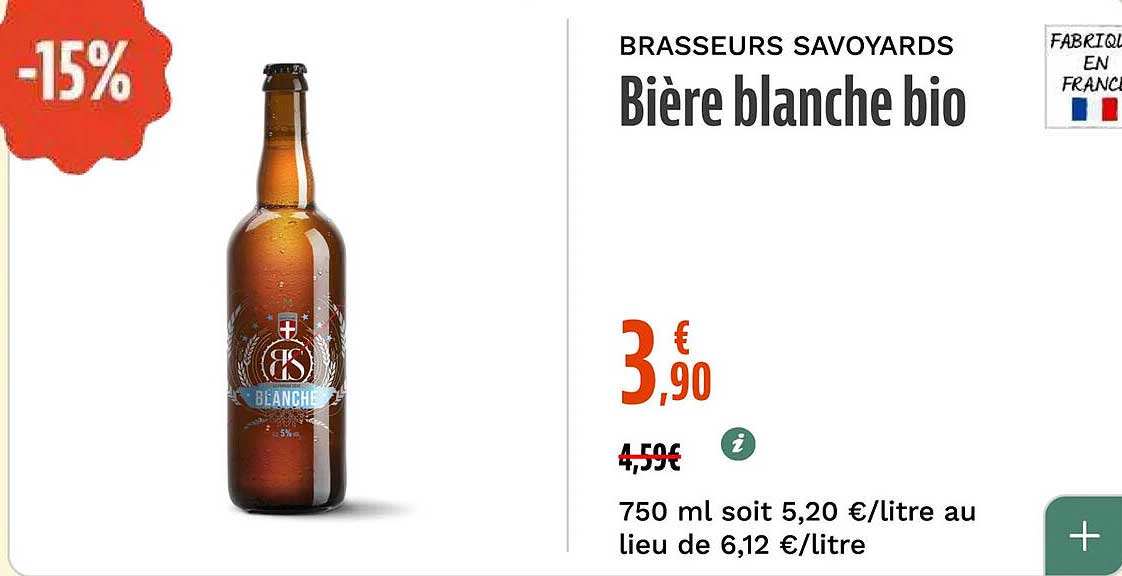 BRASSEURS SAVOYARDS Bière blanche bio