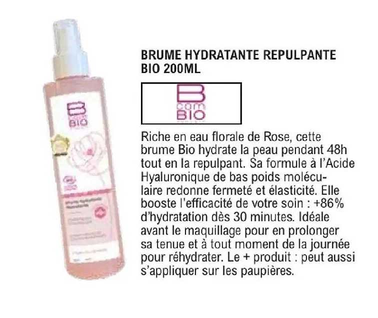 BRUME HYDRATANTE REPULPANTE BIO 200ML