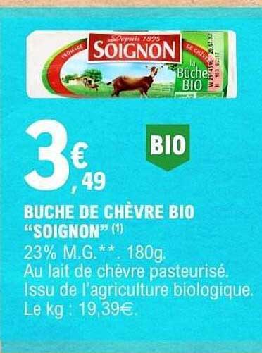BUCHE DE CHÈVRE BIO “SOIGNON”