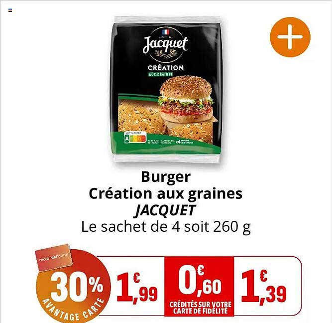 Burger Création aux graines JACQUET