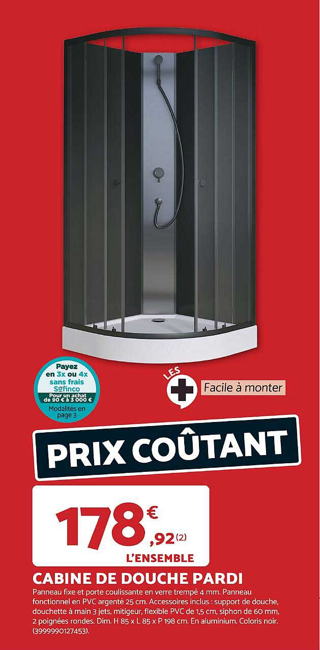 CABINE DE DOUCHE PARDI