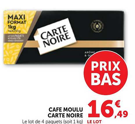CAFE MOULU CARTE NOIRE
