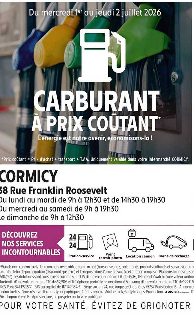 CARBURANT À PRIX COÛTANT*