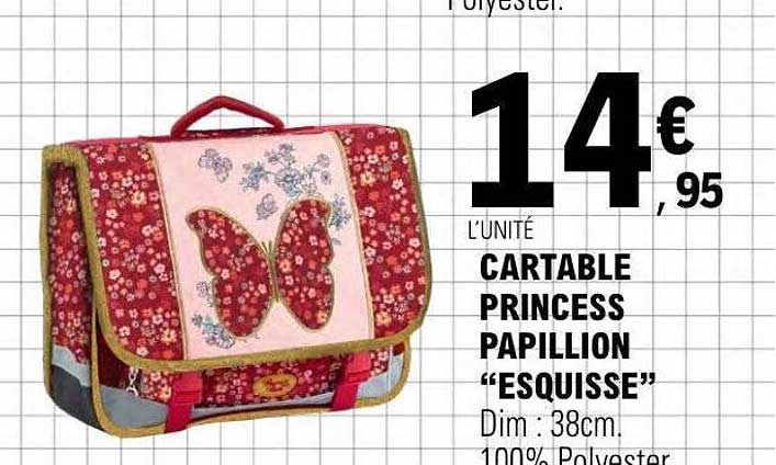 CARTABLE PRINCESS PAPILLION “ESQUISSE”