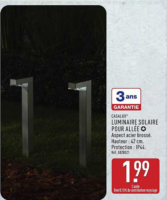 CASALUX® LUMINAIRE SOLAIRE POUR ALLÉE
