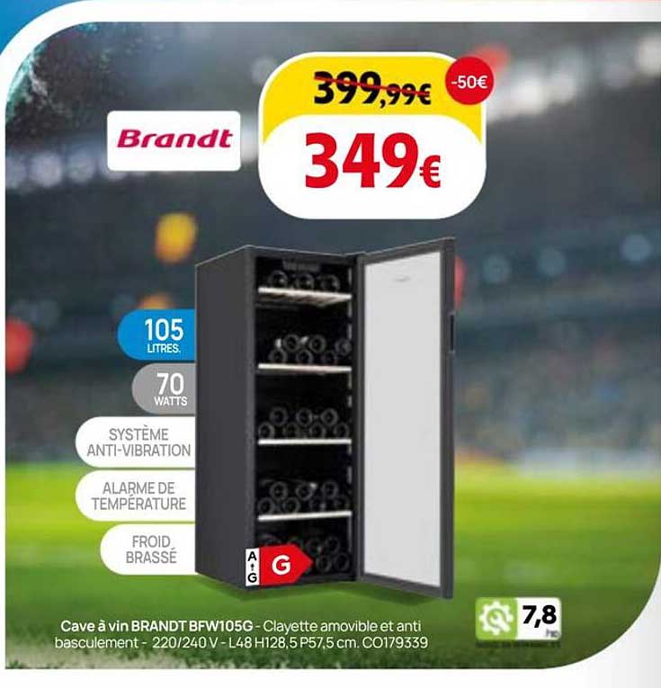 Cave à vin BRANDT BFW105G