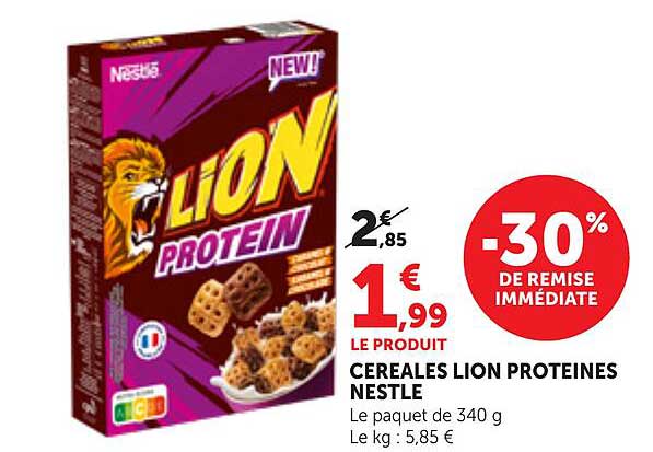 CEREALES LION PROTEINES NESTLE