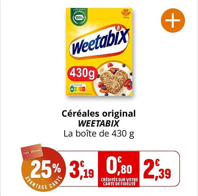 Céréales original WEETABIX La boîte de 430 g