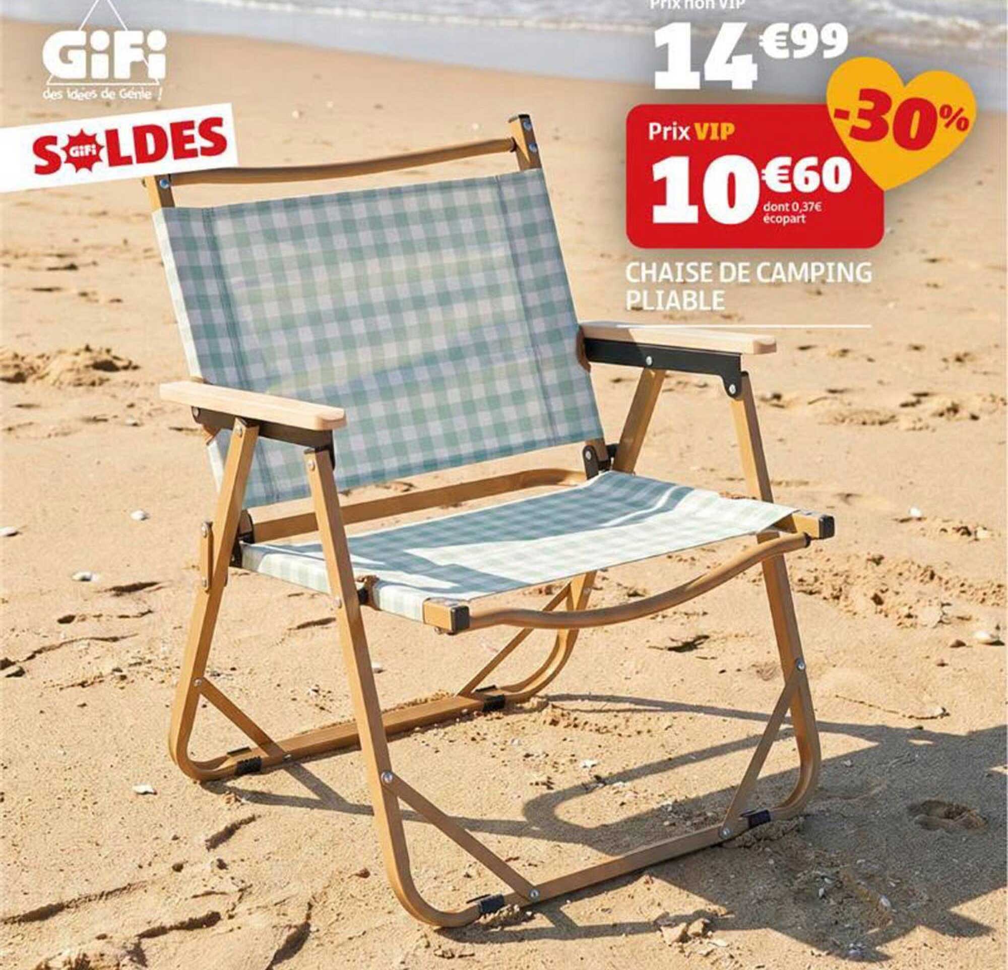 CHAISE DE CAMPING PLIABLE