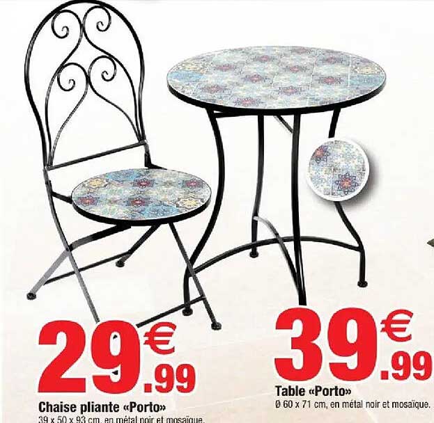 Chaise pliante «Porto»