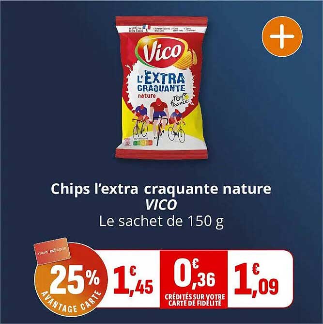 Chips l'extra craquante nature VICO Le sachet de 150 g