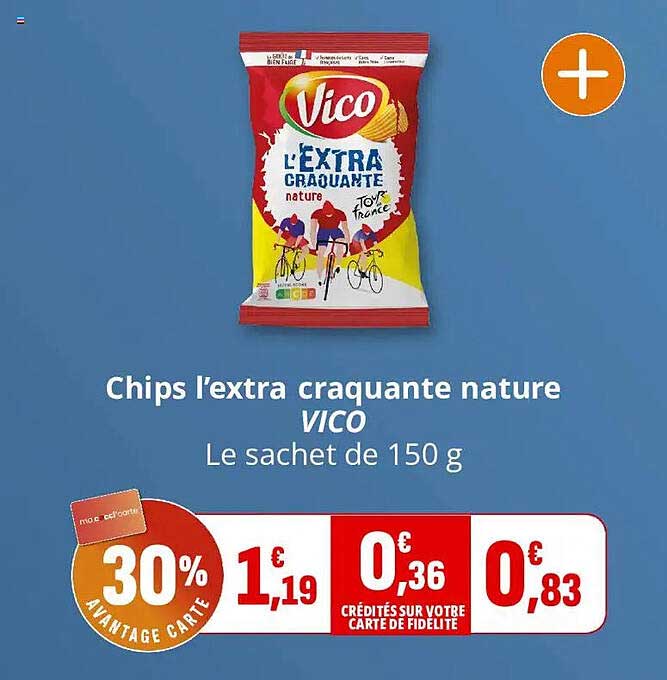 Chips l'extra craquante nature VICO Le sachet de 150 g