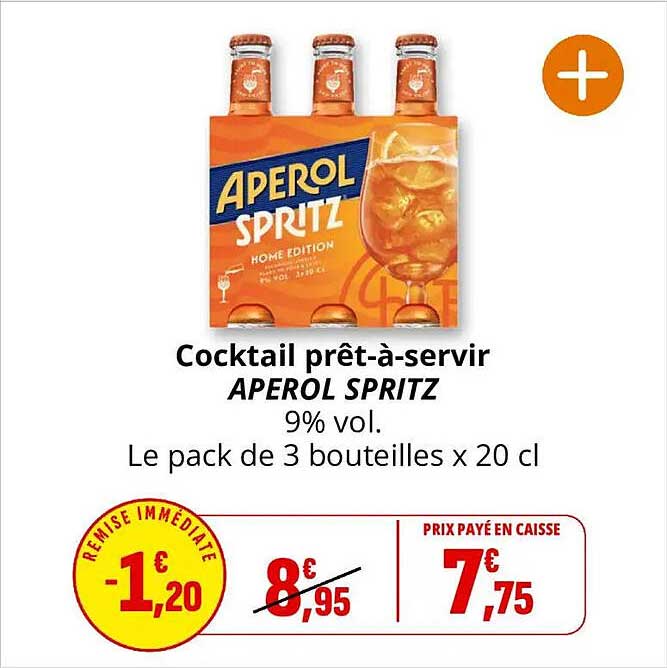 Cocktail prêt-à-servir APEROL SPRITZ