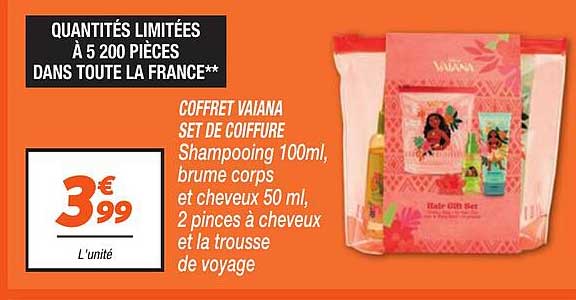 COFFRET VAIANA SET DE COIFFURE